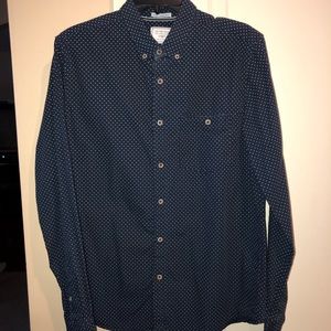 On the Road Men’s Long Sleeve Navy Blue Shirt Size Large